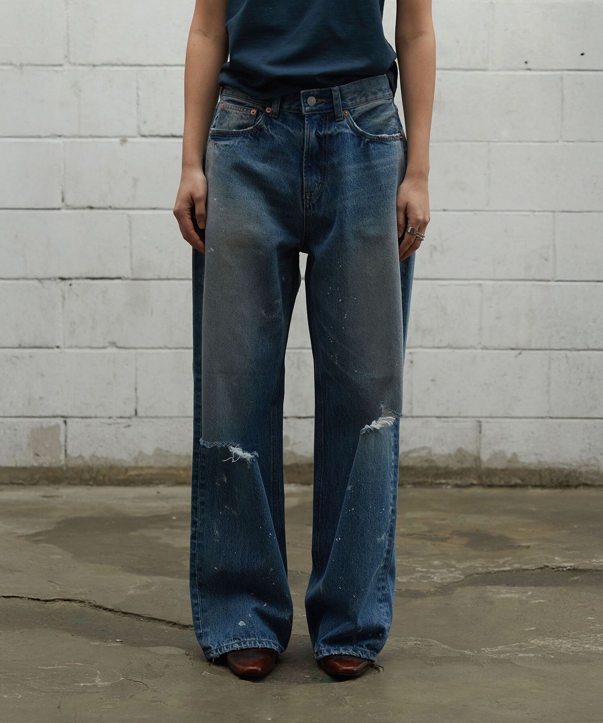 크래키(KRAKKI) [Women] Loose Fit Denim_Indigo [KR265PWN451]