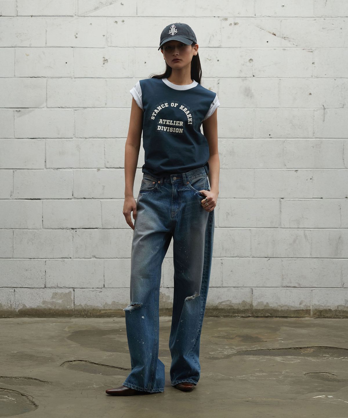 크래키(KRAKKI) [Women] Loose Fit Denim_Indigo [KR265PWN451]