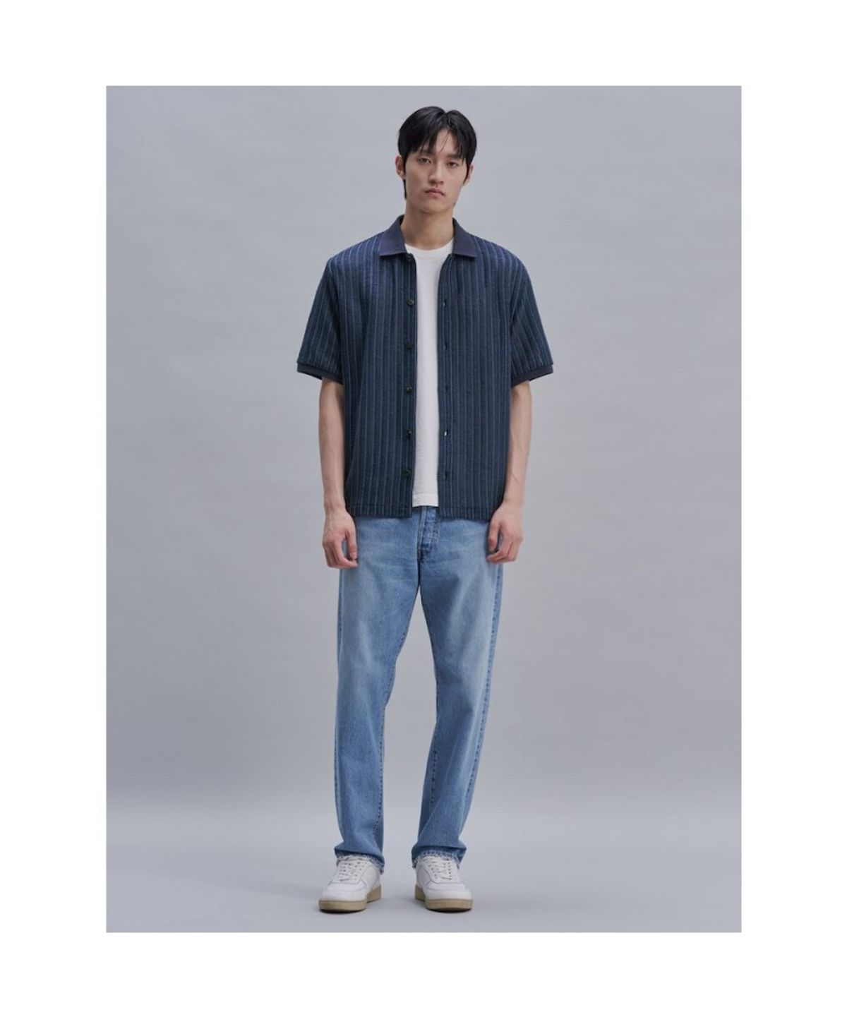 시프트지(SHIFT.G) Cotton Jersey Cardigan  Blue