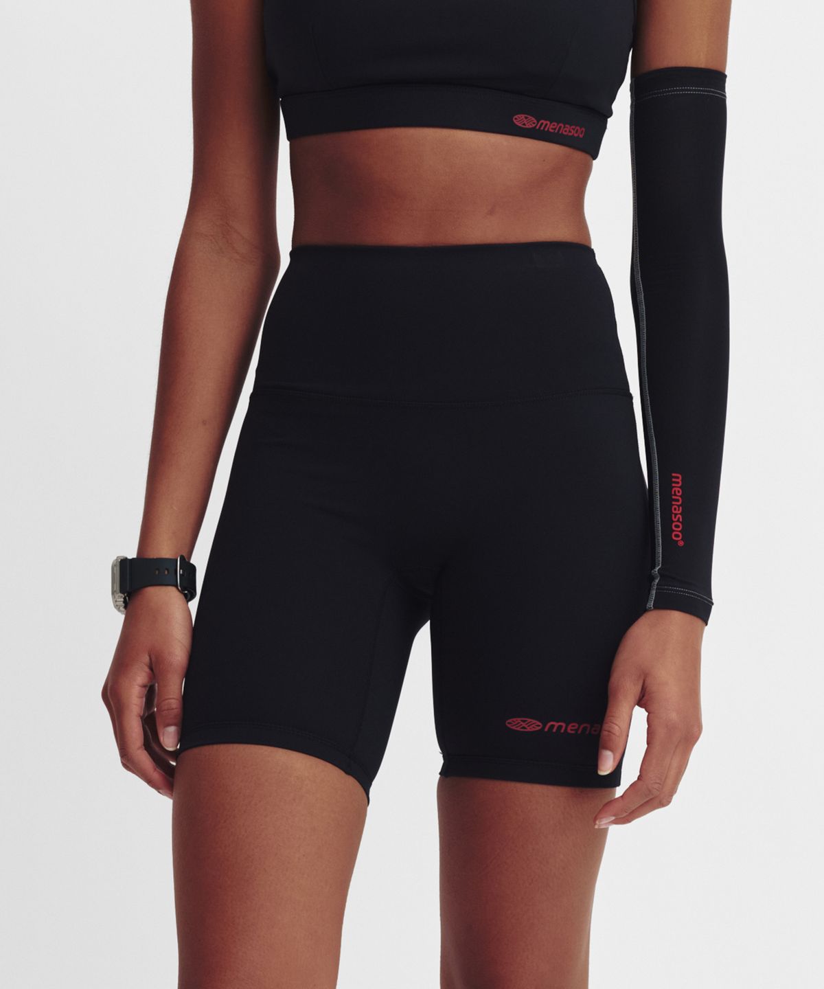 미나수(MENASOO) High Waisted Biker Leggings