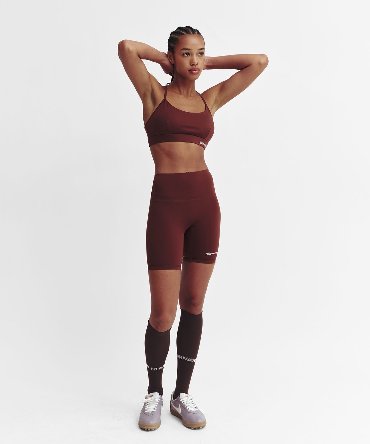 미나수(MENASOO) High Waisted Biker Leggings