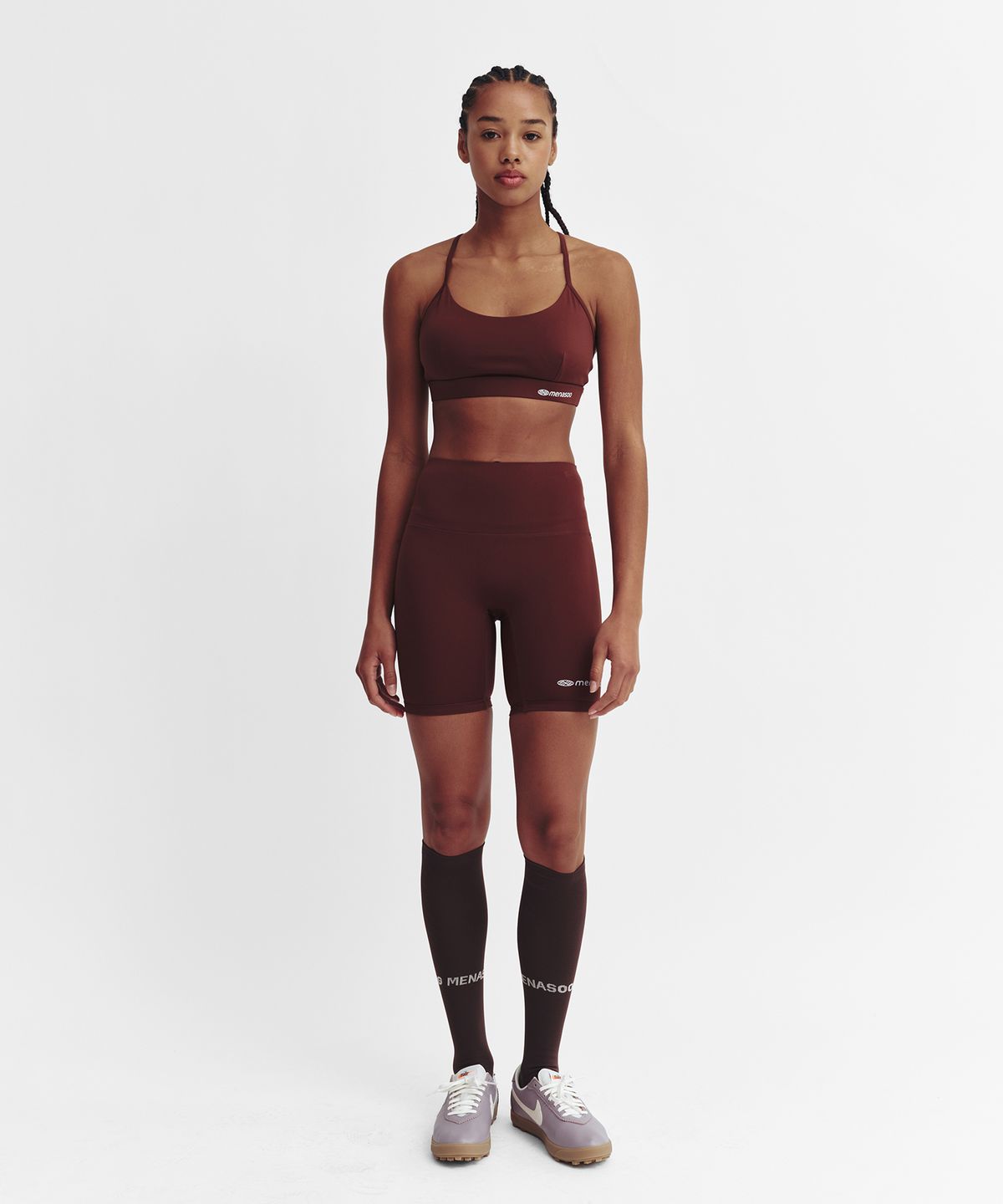 미나수(MENASOO) High Waisted Biker Leggings