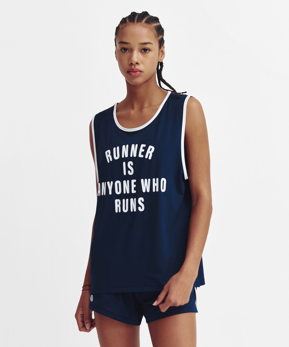 미나수(MENASOO) Mesh Runner Club Sleeveless Top