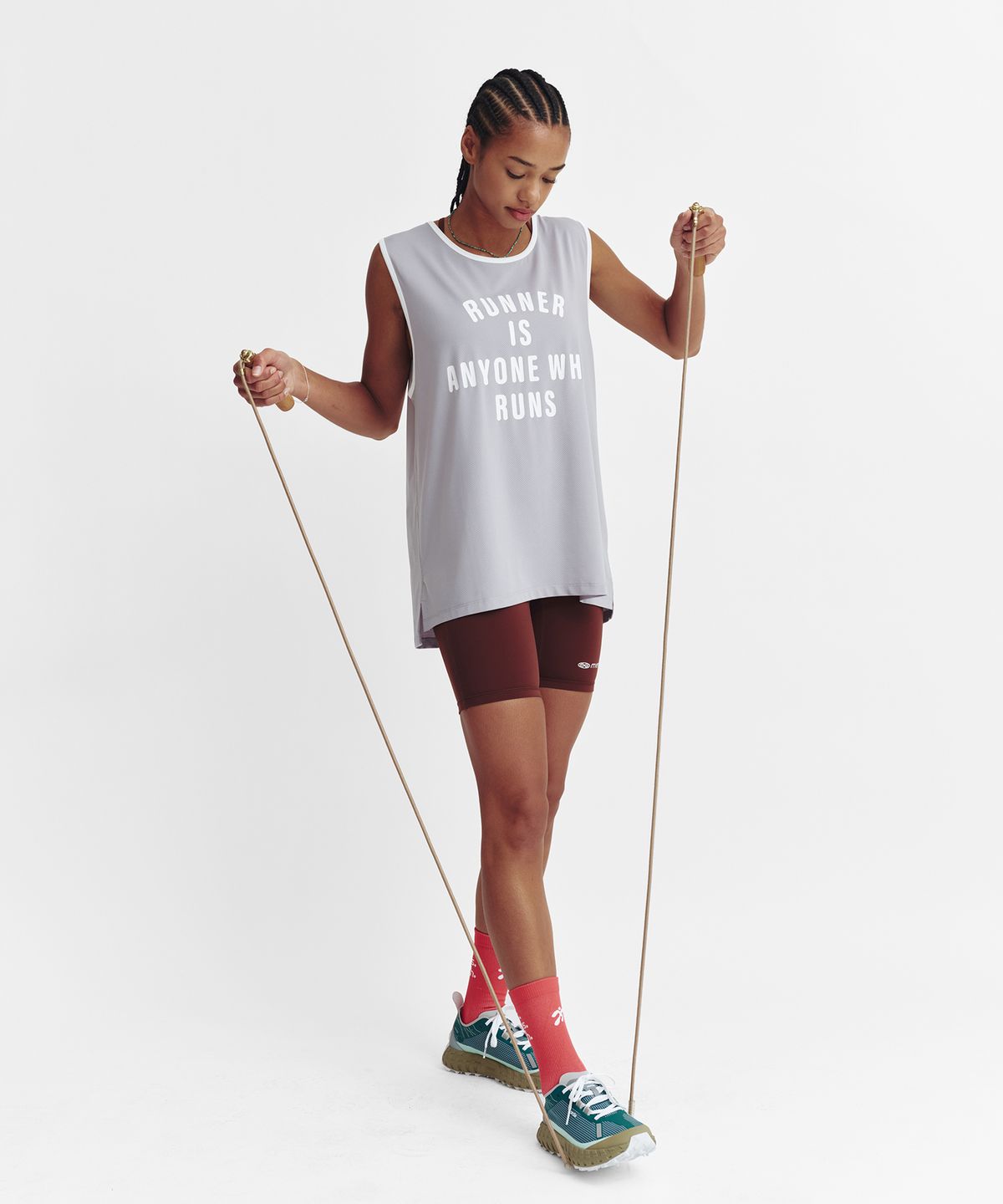미나수(MENASOO) Mesh Runner Club Sleeveless Top