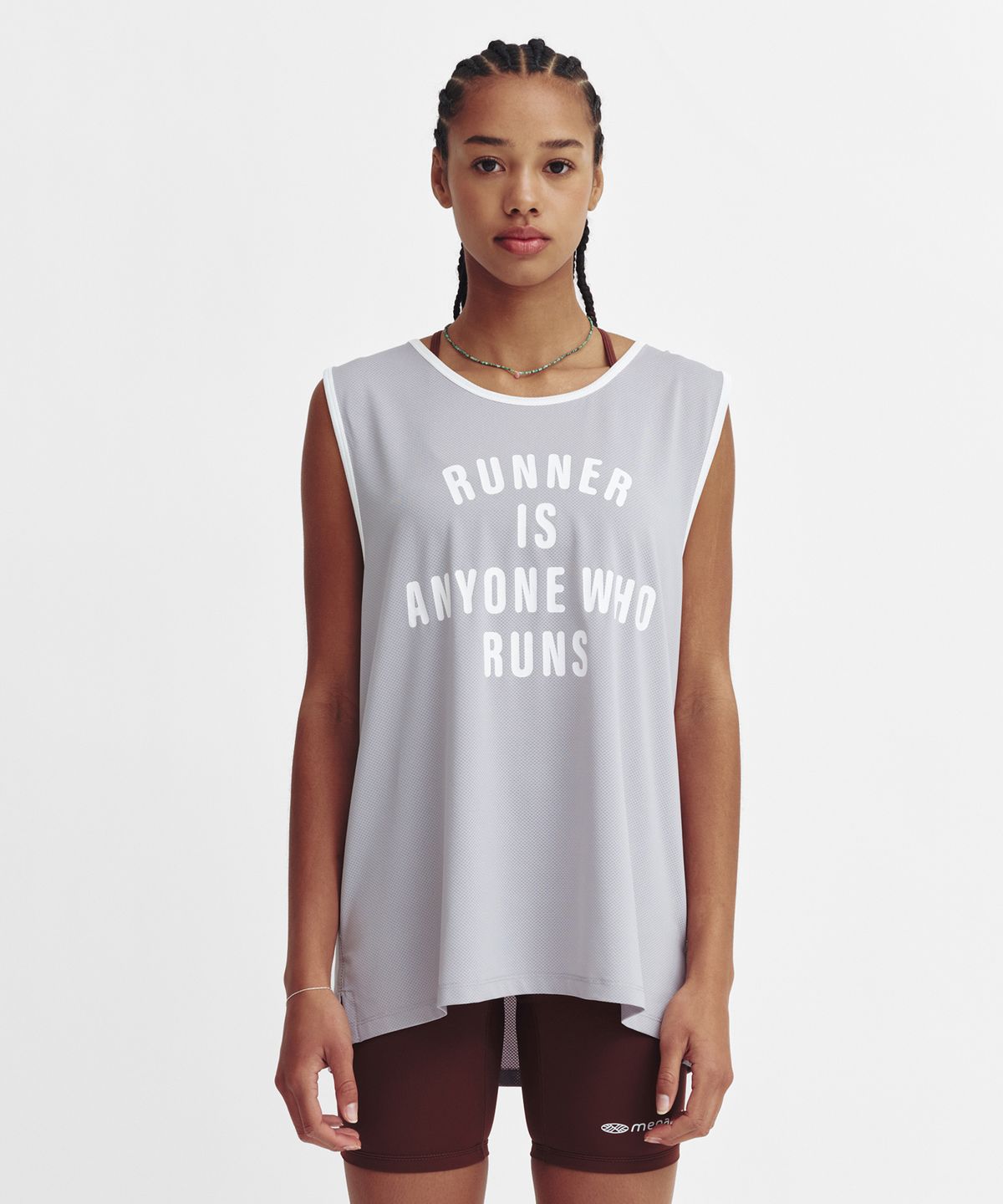 미나수(MENASOO) Mesh Runner Club Sleeveless Top