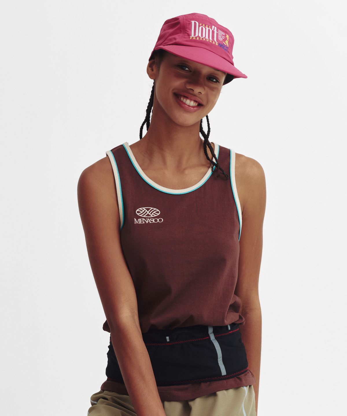 미나수(MENASOO) Signature Double Binding Sleeveless Top