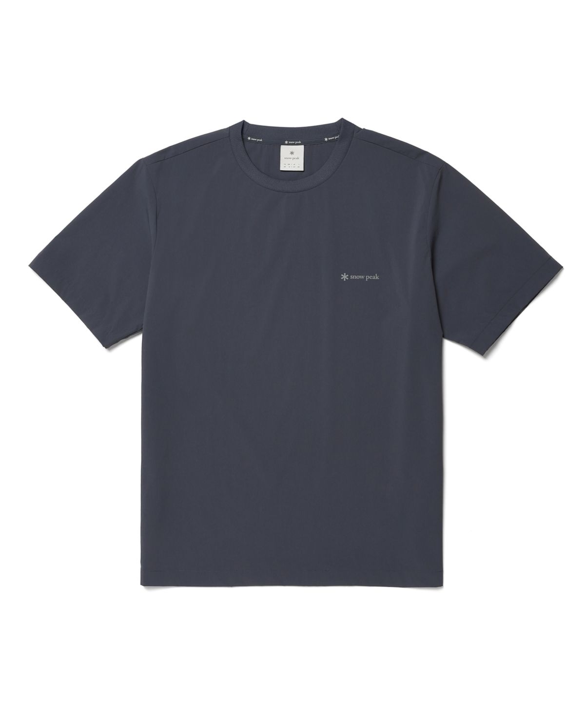 스노우피크 어패럴(SNOWPEAK APPAREL) 씬테크 레터링 반팔 티셔츠 (S26MUSTS31) Vintage Blue