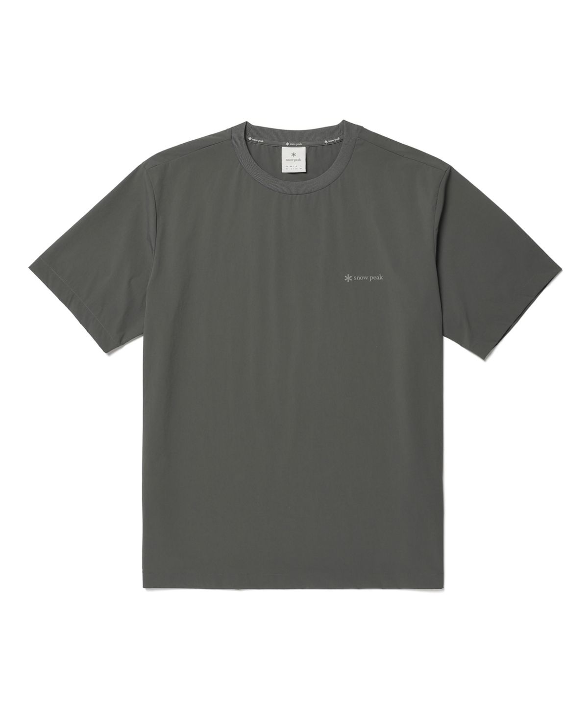 스노우피크 어패럴(SNOWPEAK APPAREL) 씬테크 레터링 반팔 티셔츠 (S26MUSTS31) Rustic Khaki