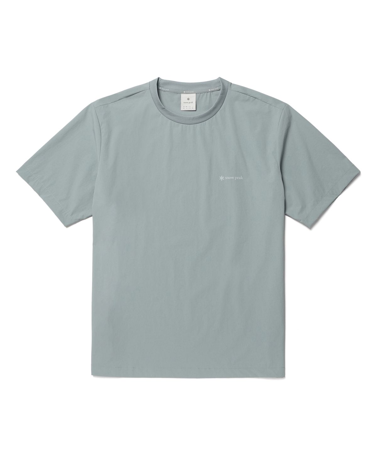 스노우피크 어패럴(SNOWPEAK APPAREL) 씬테크 레터링 반팔 티셔츠 (S26MUSTS31) Gray Mint