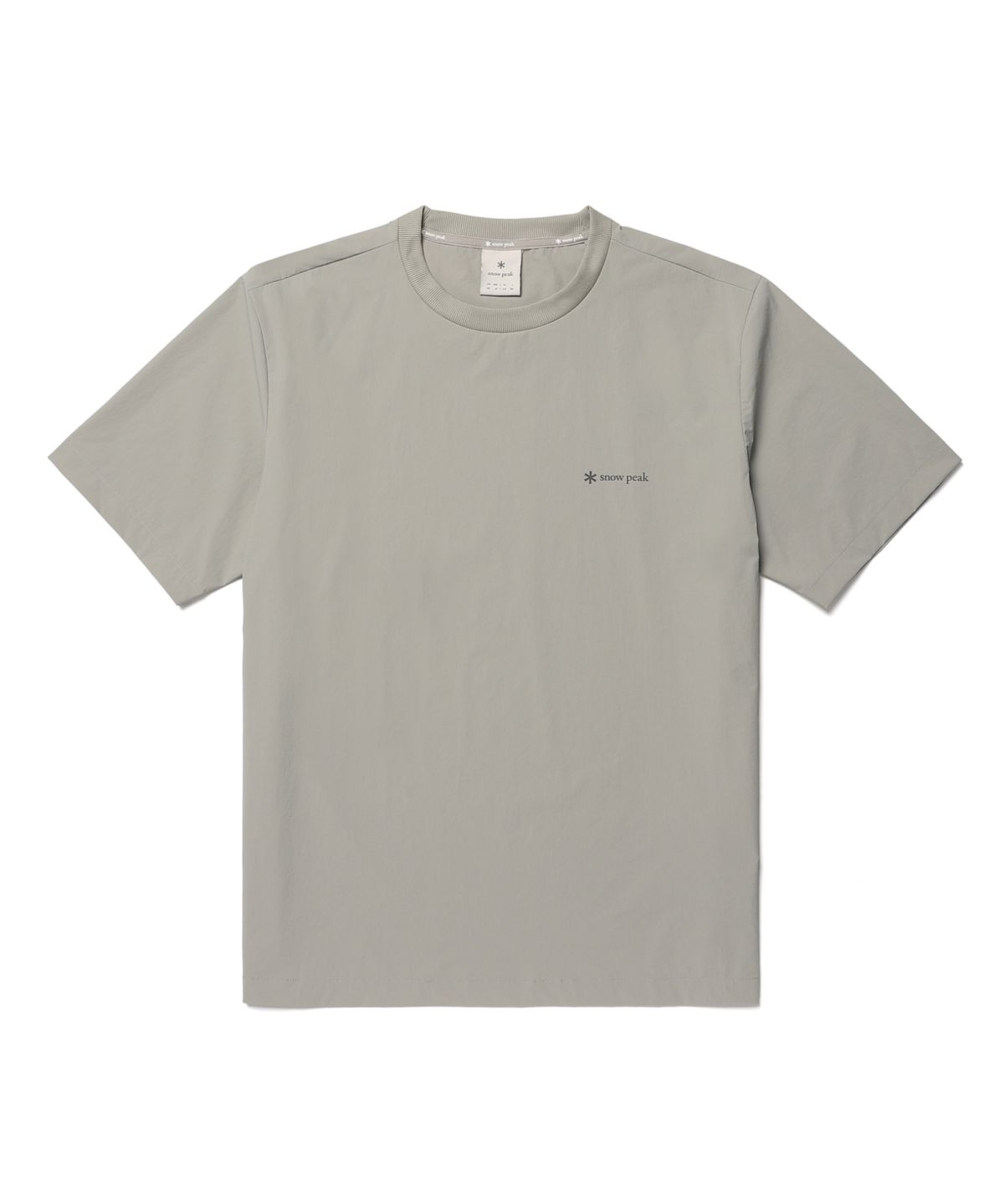 스노우피크 어패럴(SNOWPEAK APPAREL) 씬테크 레터링 반팔 티셔츠 (S26MUSTS31) Fog Gray
