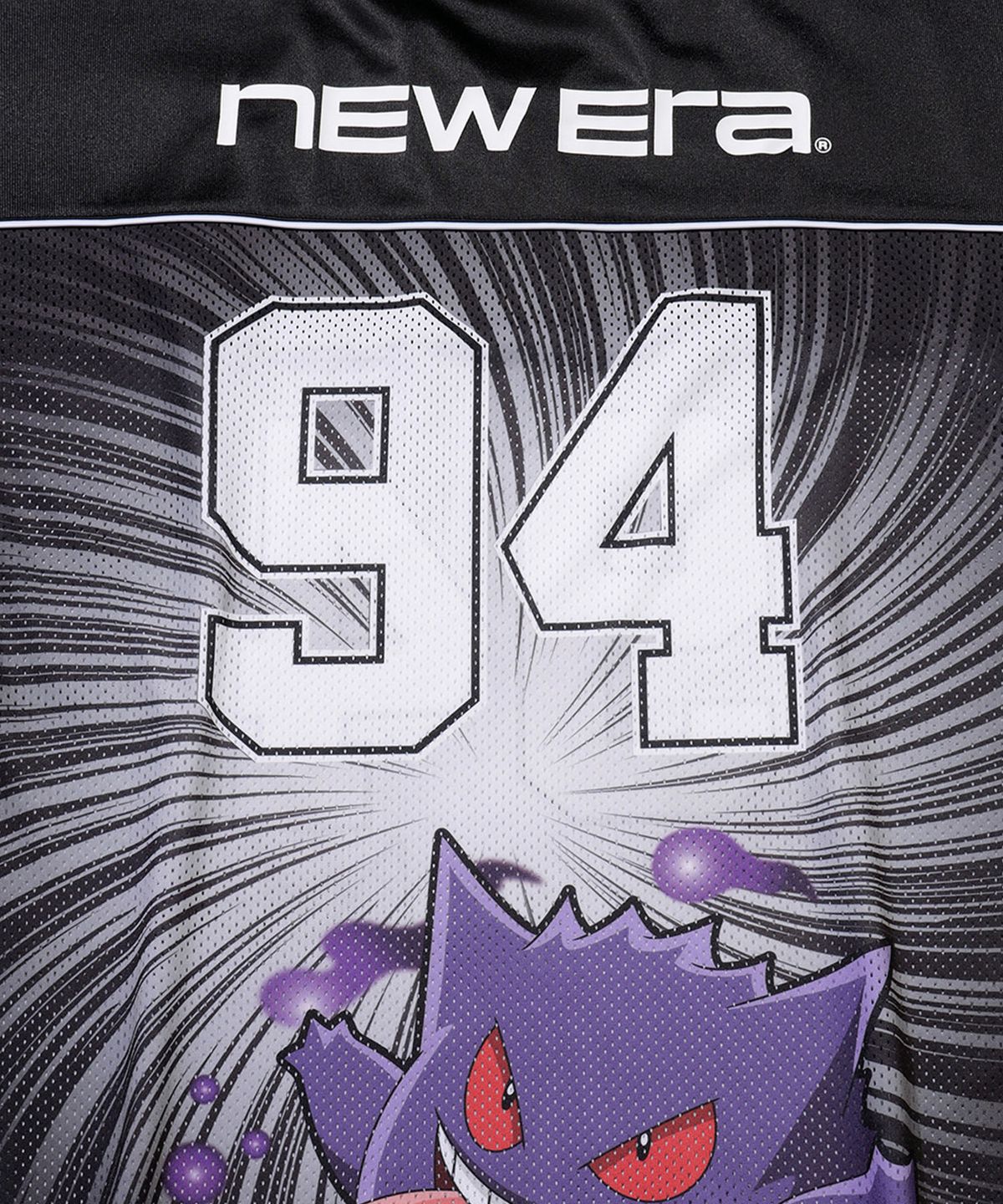 뉴에라(NEW ERA) 포켓몬 메쉬 티셔츠 블랙
