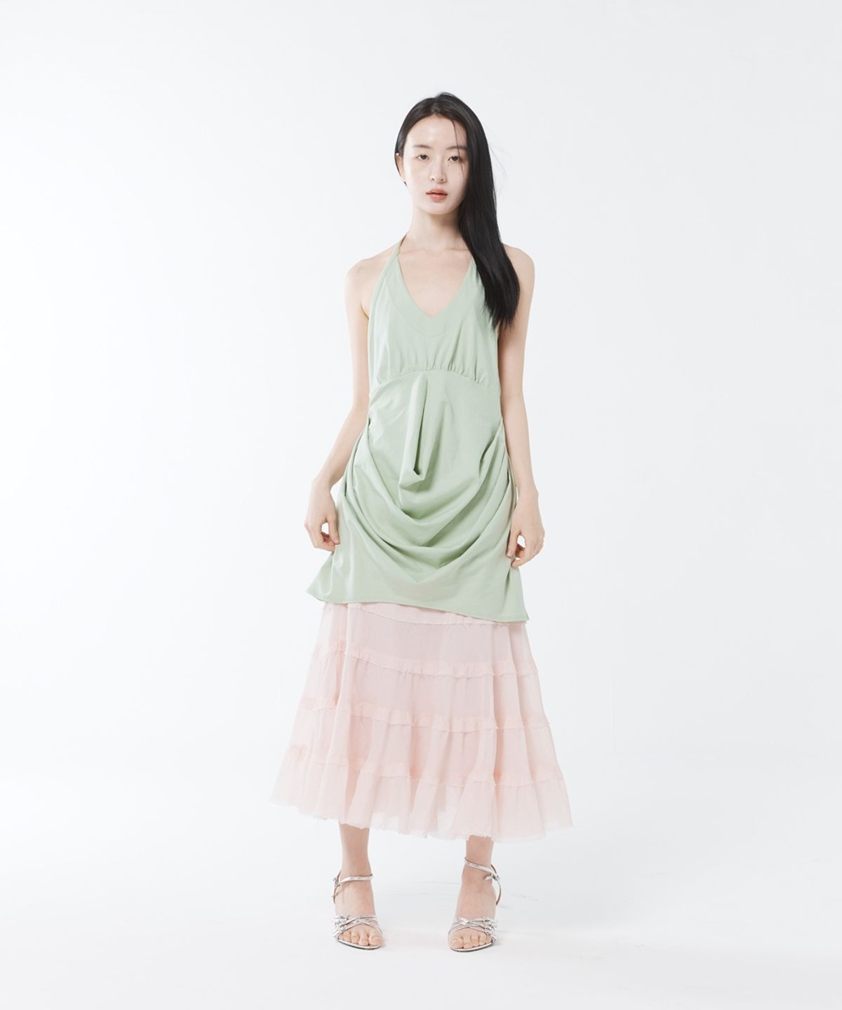 콜로신스(COLOCYNTH) Nora Shimmering Skirt Apricot