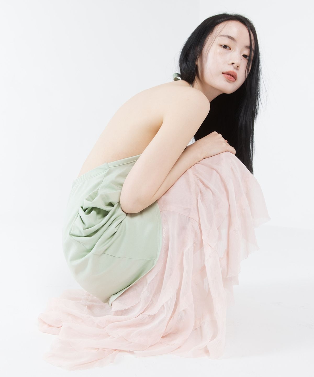 콜로신스(COLOCYNTH) Nora Shimmering Skirt Apricot