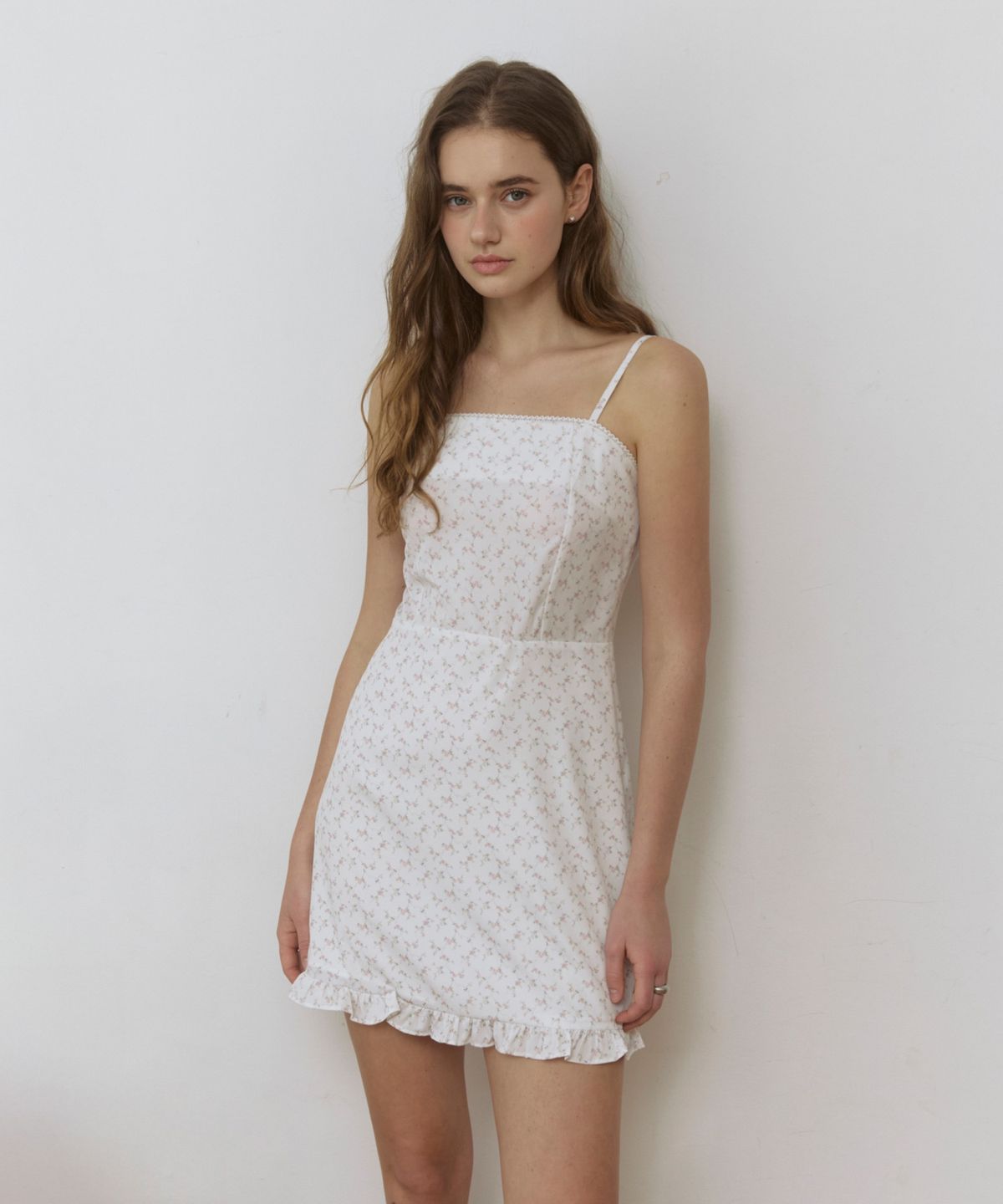 어다울(ADAUL) Lovey vintage pattern mini dress - ivory