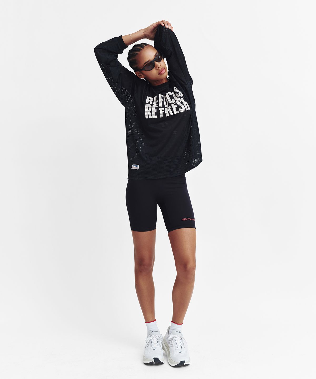 미나수(MENASOO) Refocus Mesh Round Neck T Shirt
