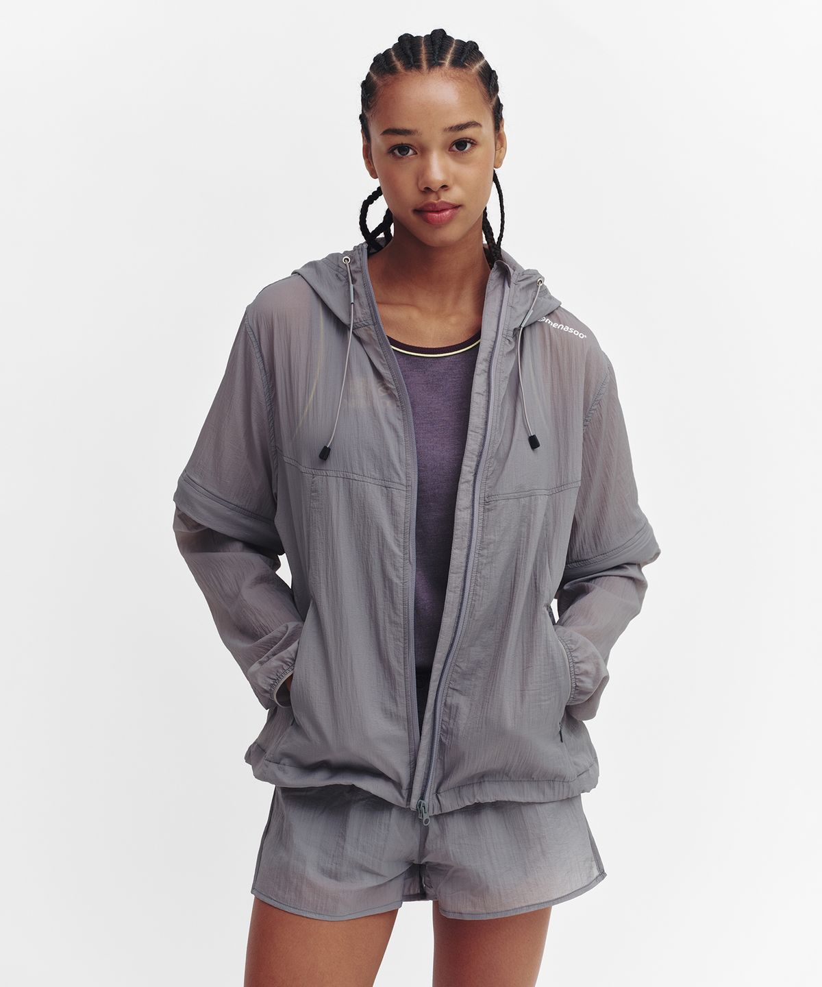 미나수(MENASOO) 2Way Convertible Hood Jacket