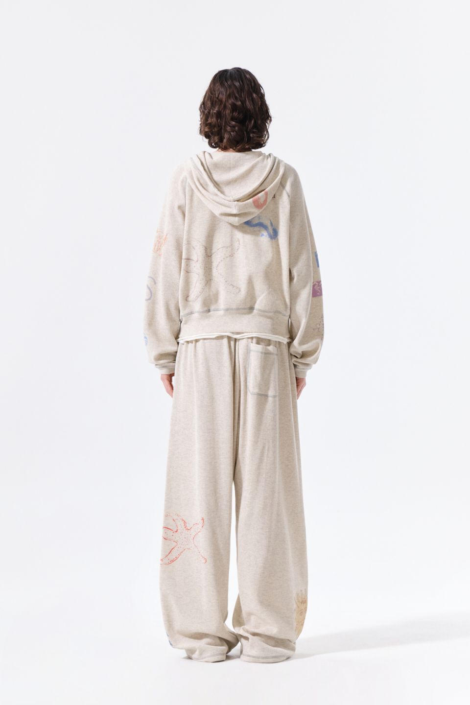 MUSINSA公式 | MATIN KIM SKETCH GRAFFITI WAFFLE HOODY ZIP UP IN