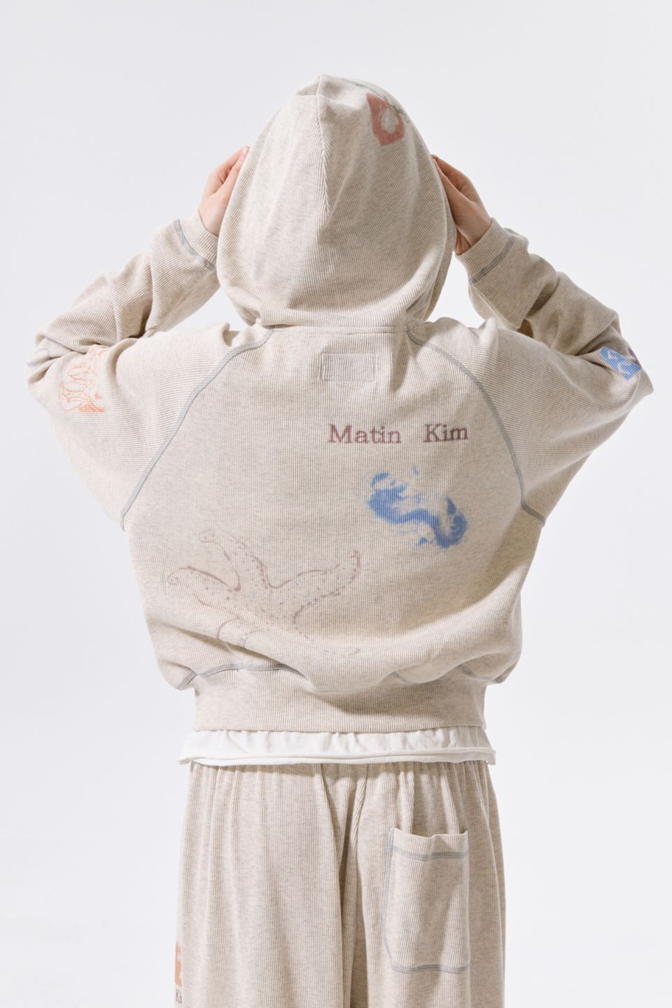MUSINSA公式 | MATIN KIM SKETCH GRAFFITI WAFFLE HOODY ZIP UP IN