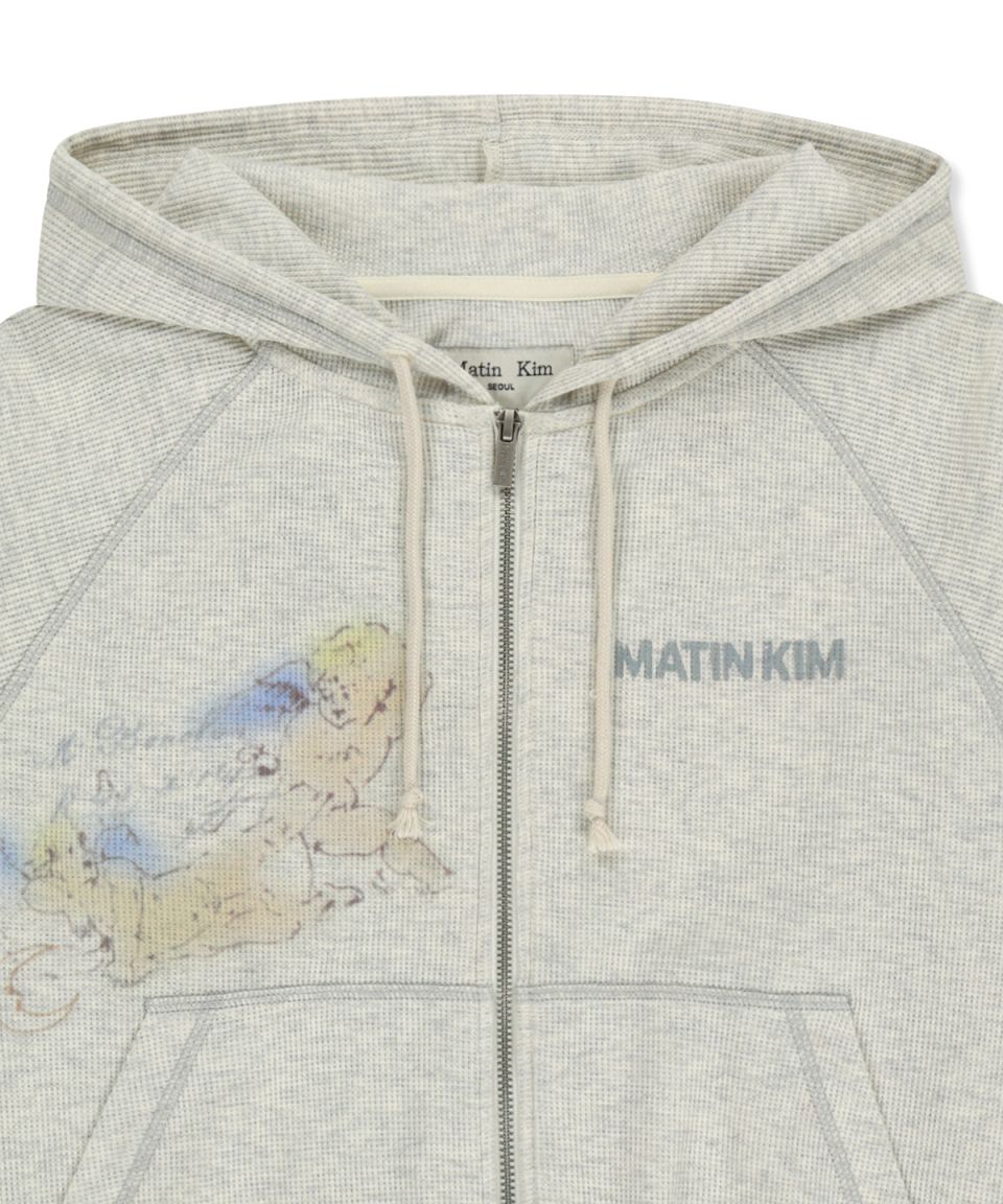 MUSINSA公式 | MATIN KIM SKETCH GRAFFITI WAFFLE HOODY ZIP UP IN