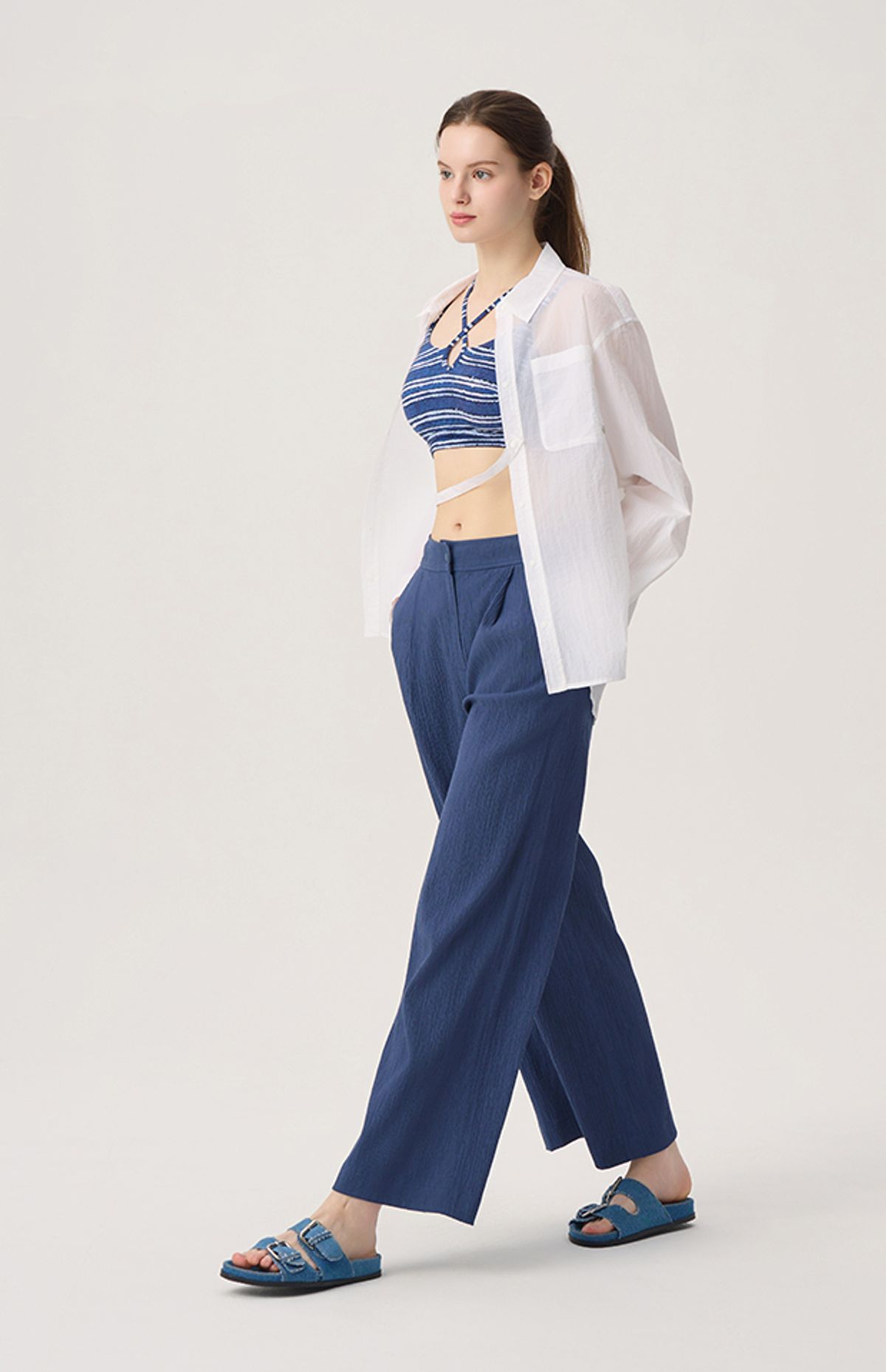 위뜨(HUIT) 초경량 시스루 쿨셔츠 HTWSU5J01T