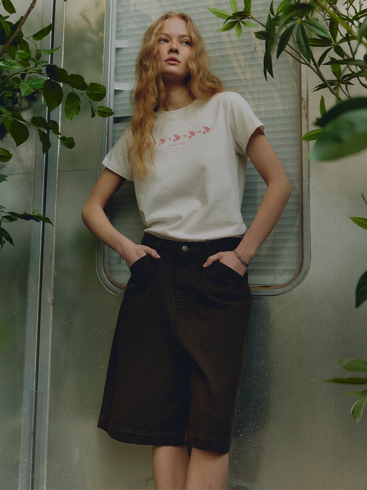 뮈뮈에르(MUEMUER) Basic Bermuda Denim Pants MU2633DN201M