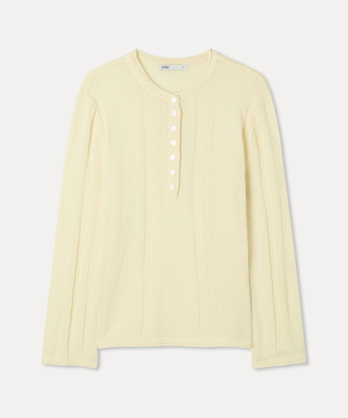 미쏘(MIXXO) 루즈핏 헨리넥 니트_MIWKAG52SS