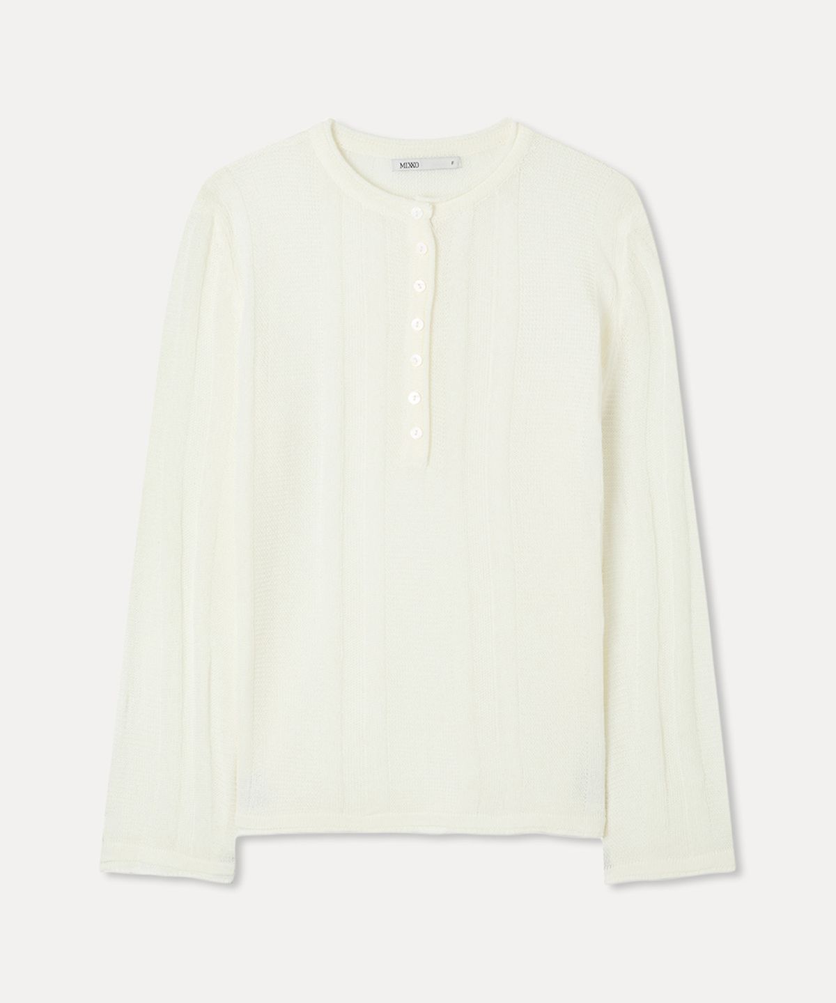 미쏘(MIXXO) 루즈핏 헨리넥 니트_MIWKAG52SS