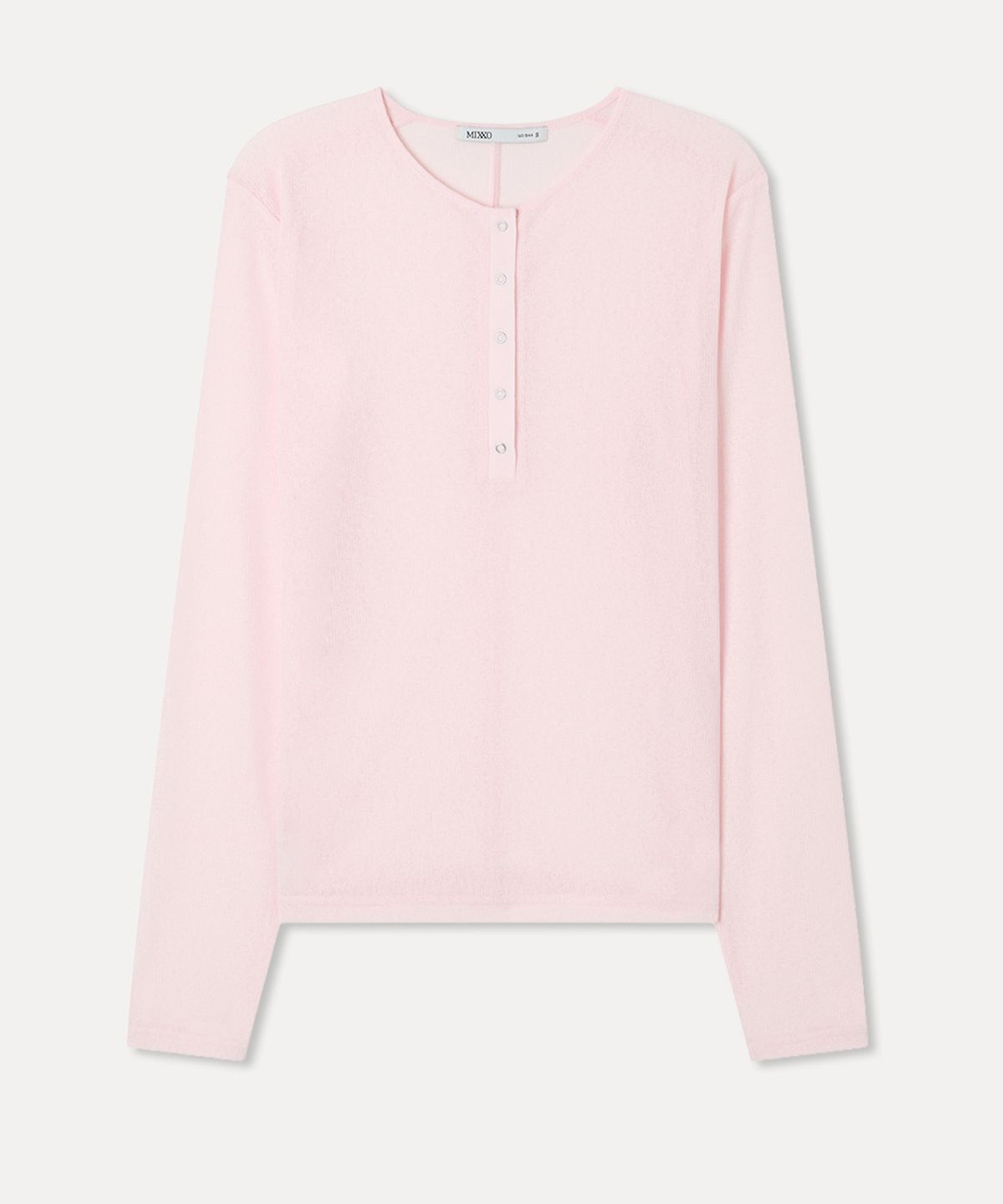 미쏘(MIXXO) 시스루 버튼업 긴팔 티셔츠_MIWLWG507A