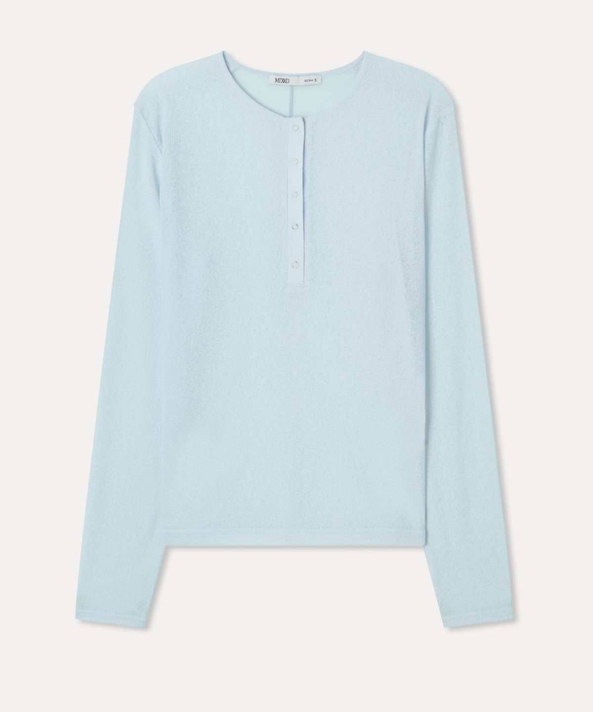 미쏘(MIXXO) 시스루 버튼업 긴팔 티셔츠_MIWLWG507A