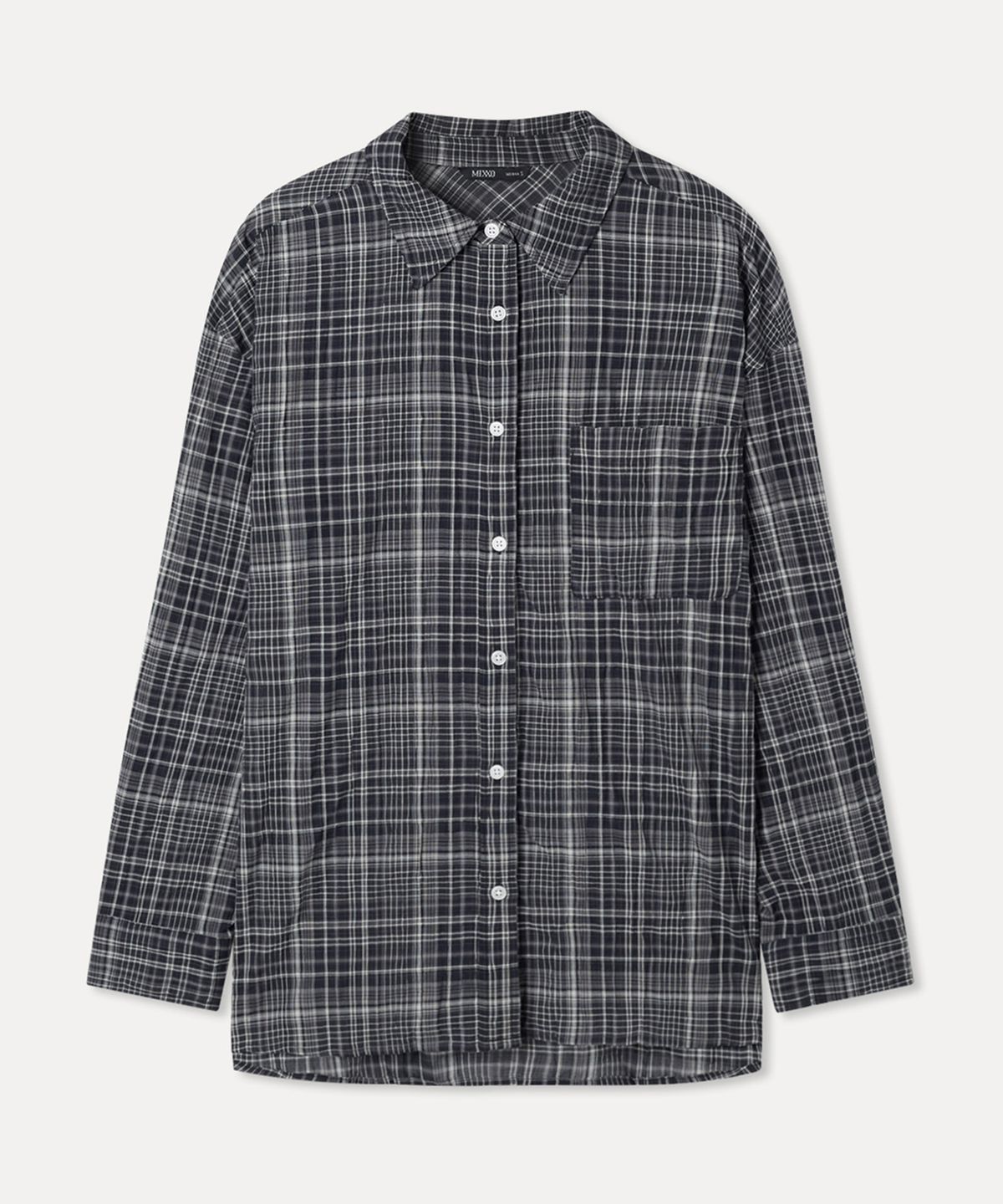 미쏘(MIXXO) 오버핏 체크 셔츠 RE YWG311C_MIWYWG40QC