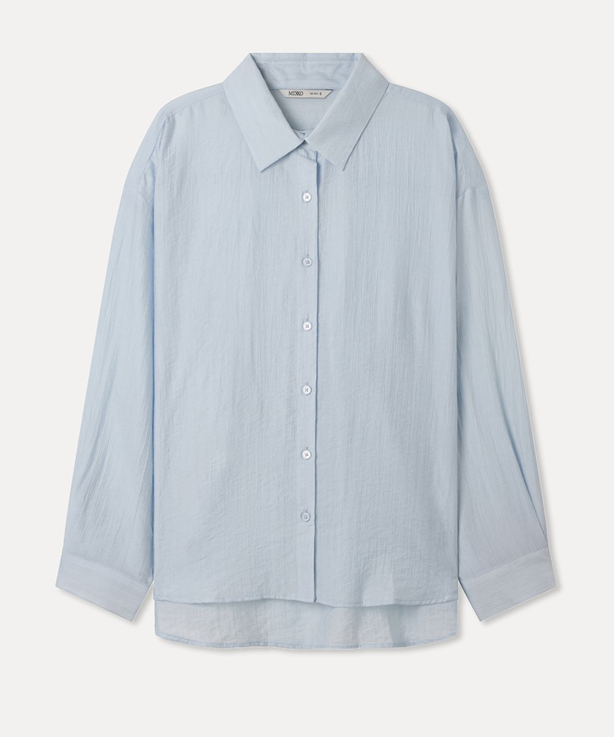 미쏘(MIXXO) 오버핏 시스루 셔츠_MIWYWG509B