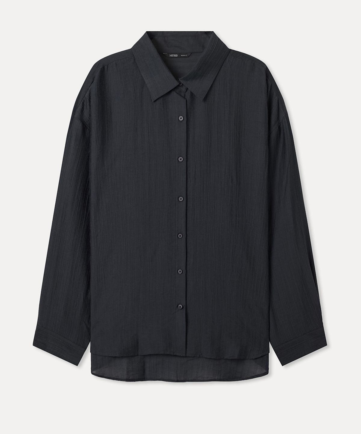 미쏘(MIXXO) 오버핏 시스루 셔츠_MIWYWG509B