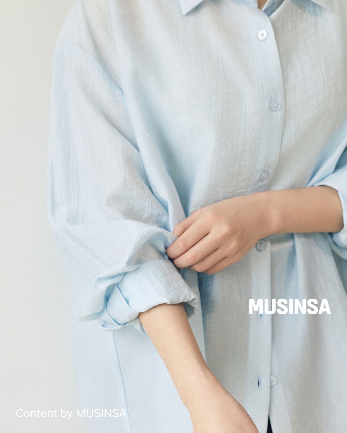 미쏘(MIXXO) 오버핏 시스루 셔츠_MIWYWG509B