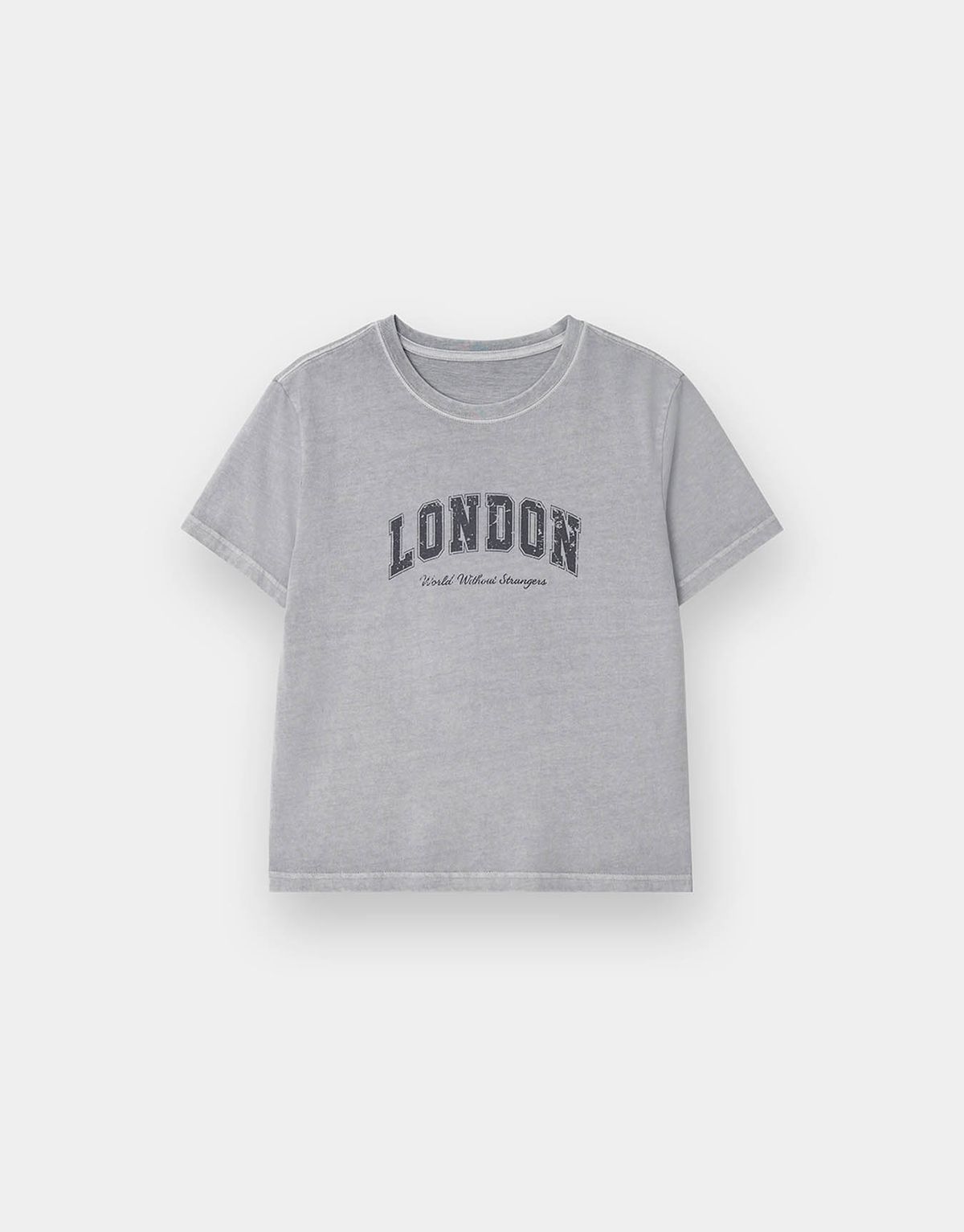 지오다노(GIORDANO) 가먼트다잉 레귤러핏 그래픽 반팔티 (DYNGCITY) 396505 [4color]