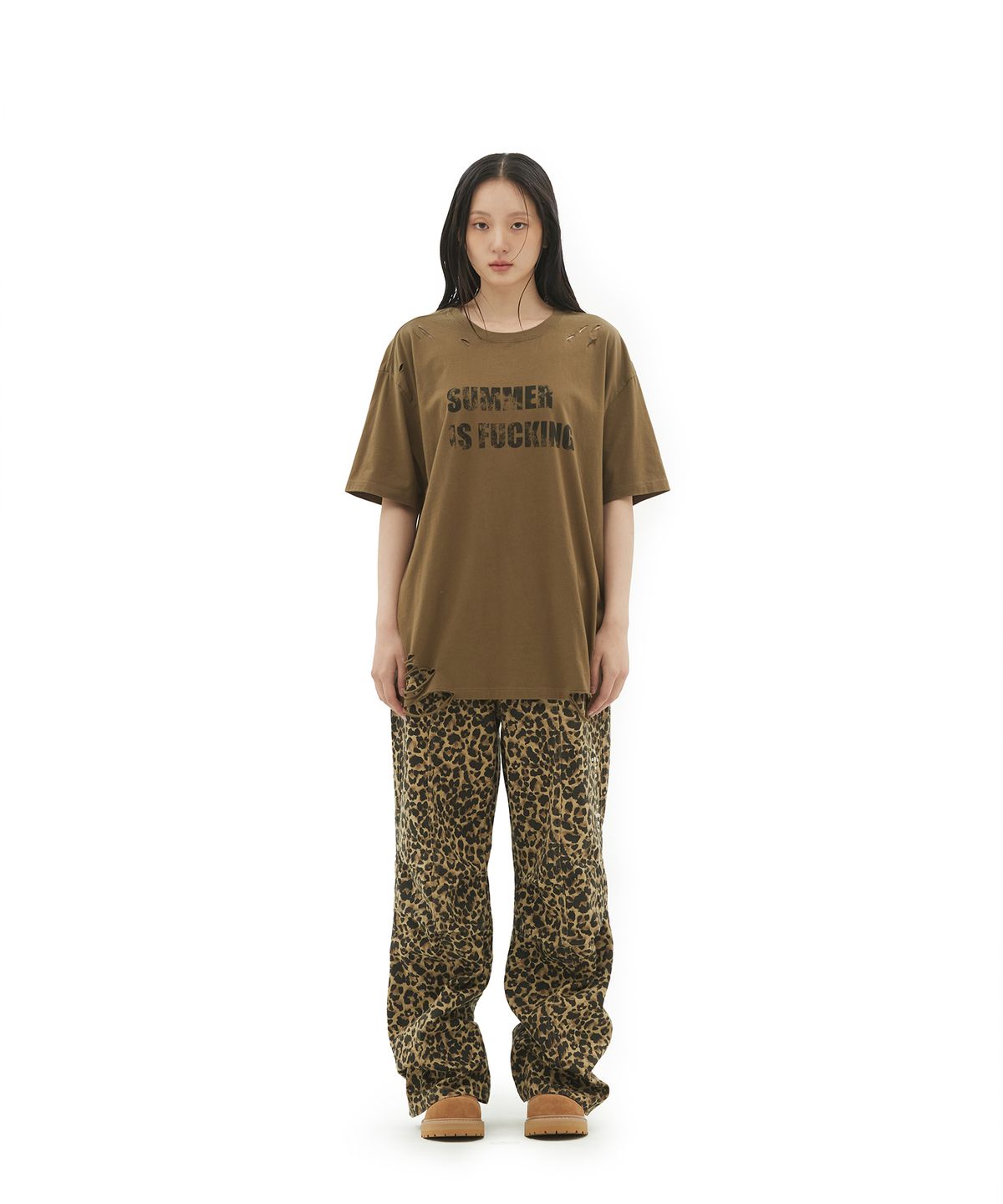 데프가먼츠(DEFGARMENTS) PIG SUMMER T-SHIRTS [KHAKI]