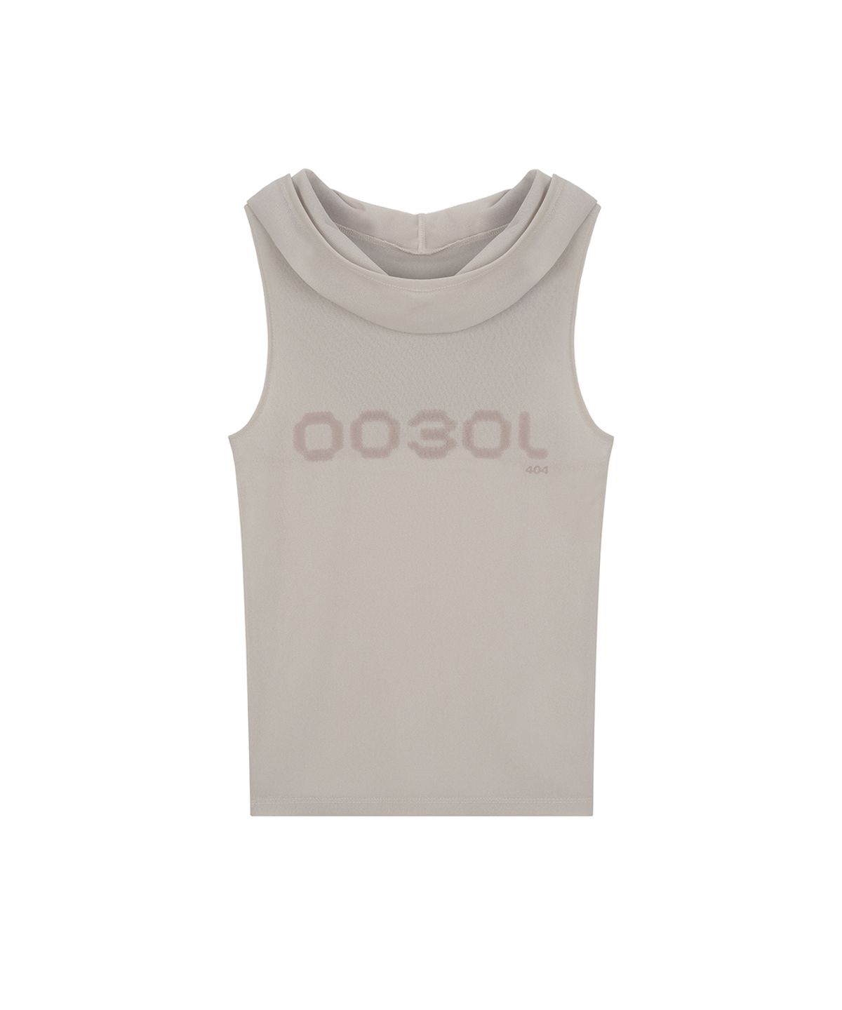 사일프레이(41PRAY) Draped Mesh Hoodie Sleeveless / Beige