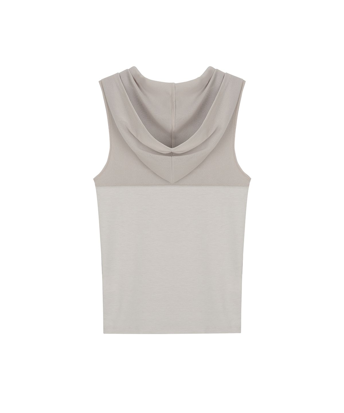 사일프레이(41PRAY) Draped Mesh Hoodie Sleeveless / Beige