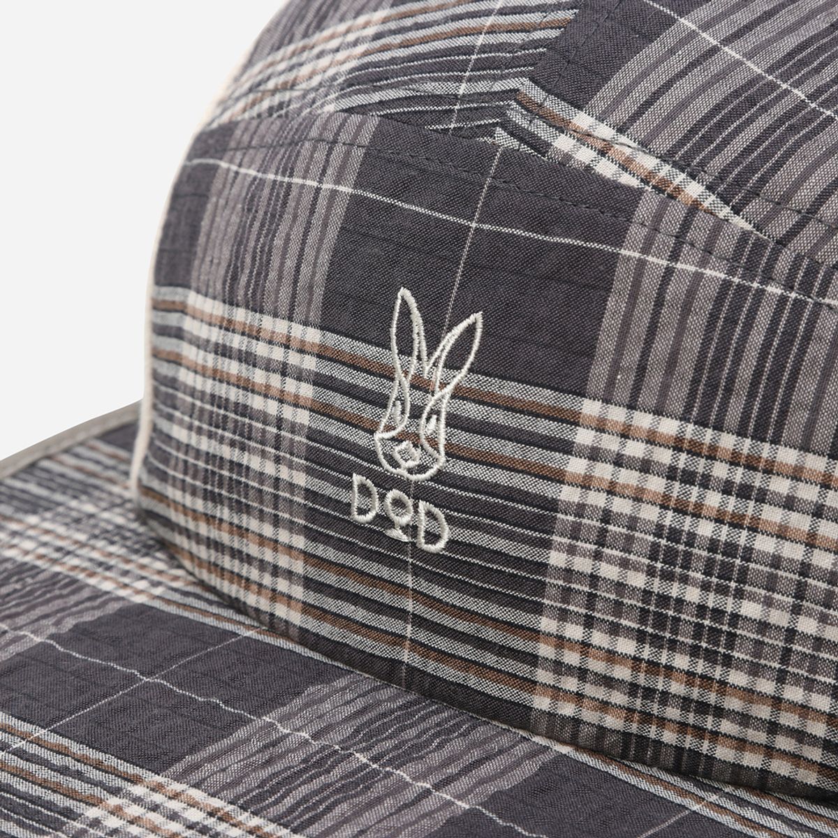 디오디(DOD) 체키 시어서커 와이드 캡(NAVY PATTERN)