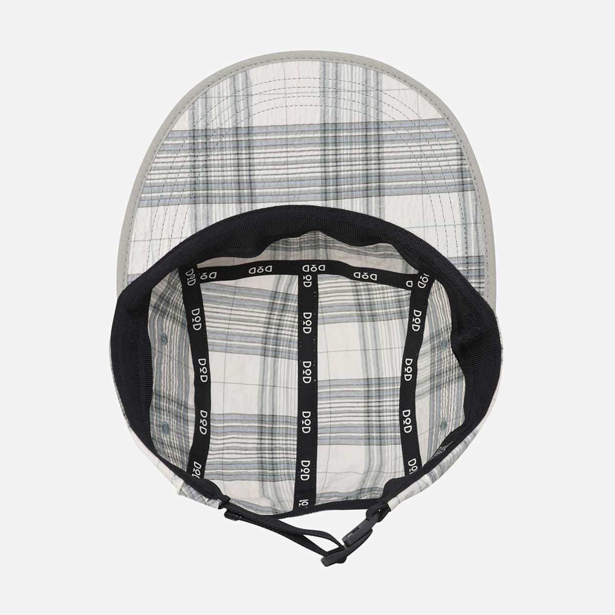 디오디(DOD) 체키 시어서커 와이드 캡(BEIGE PATTERN)