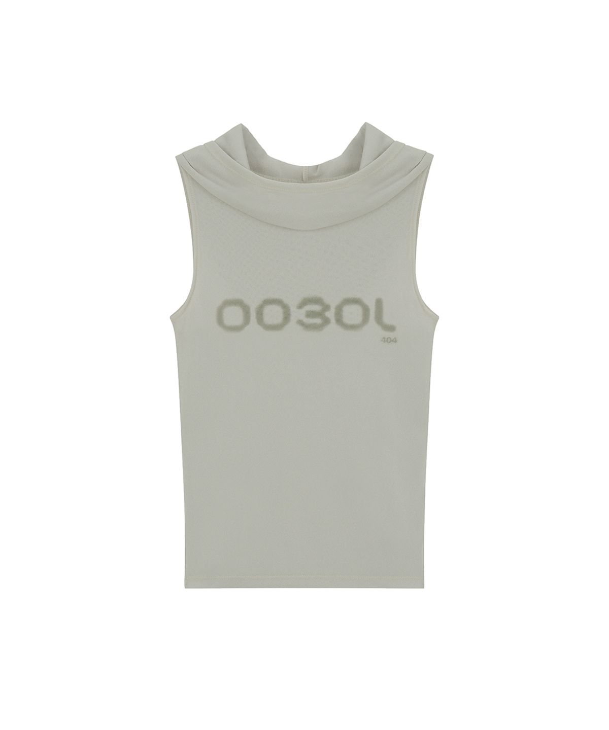사일프레이(41PRAY) Draped Mesh Hoodie Sleeveless / Light Khaki