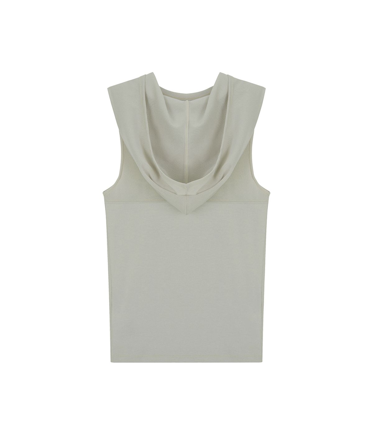 사일프레이(41PRAY) Draped Mesh Hoodie Sleeveless / Light Khaki