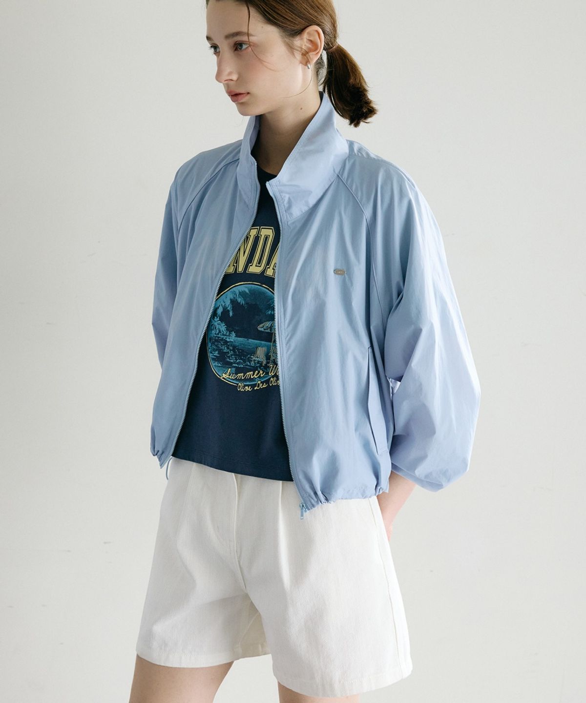 올리브 데 올리브(OLIVE DES OLIVE) 볼륨핏 하이넥 윈드브레이커 OW6MM4020