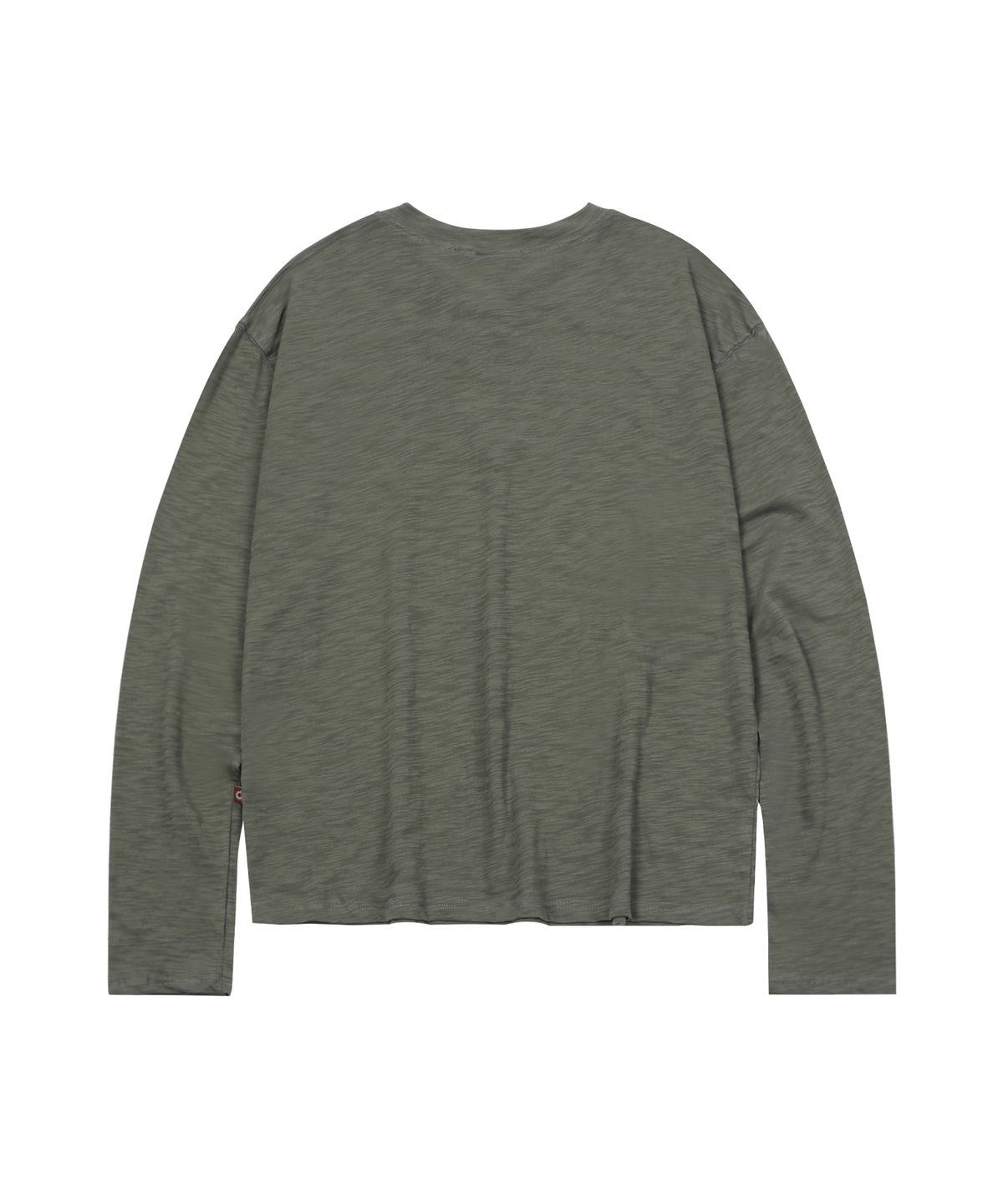 에스이에스티(S'EST) Cross Slub Henley Neck Light Khaki
