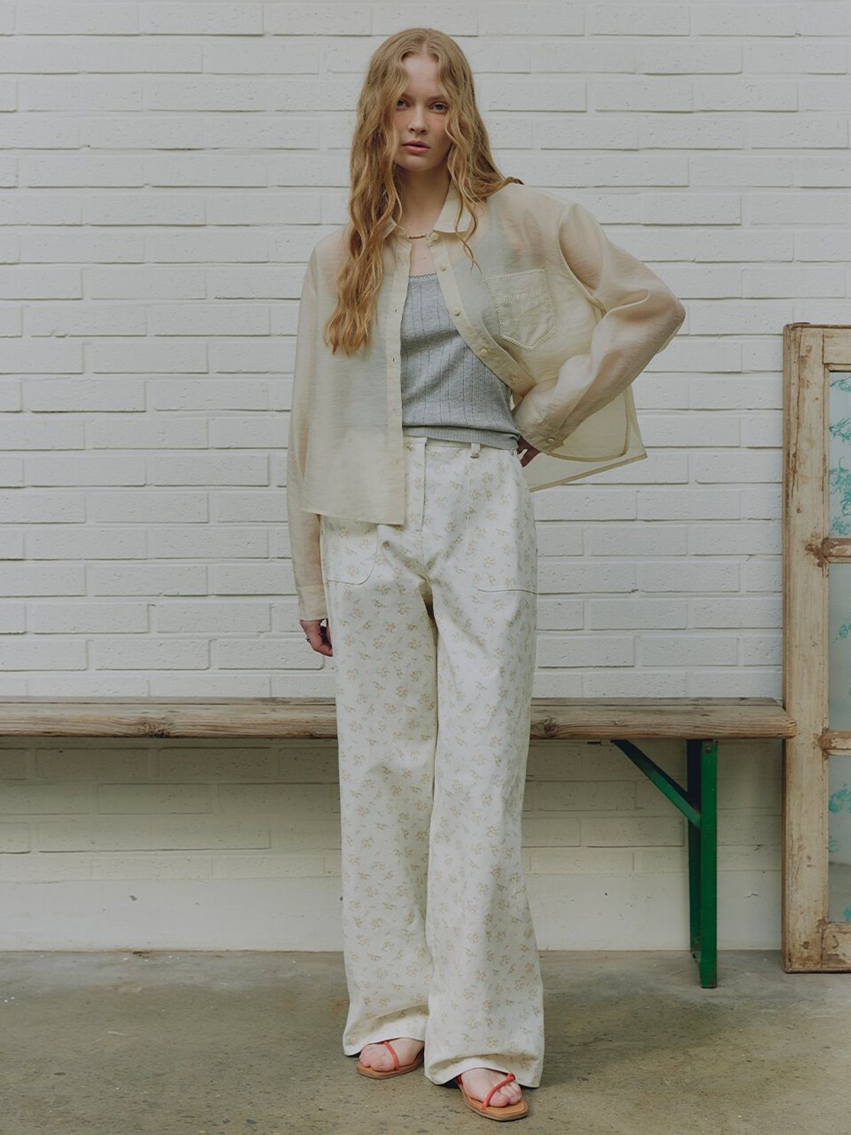 뮈뮈에르(MUEMUER) Fatigue Cotton Pants MU2633PT301M_CREAM