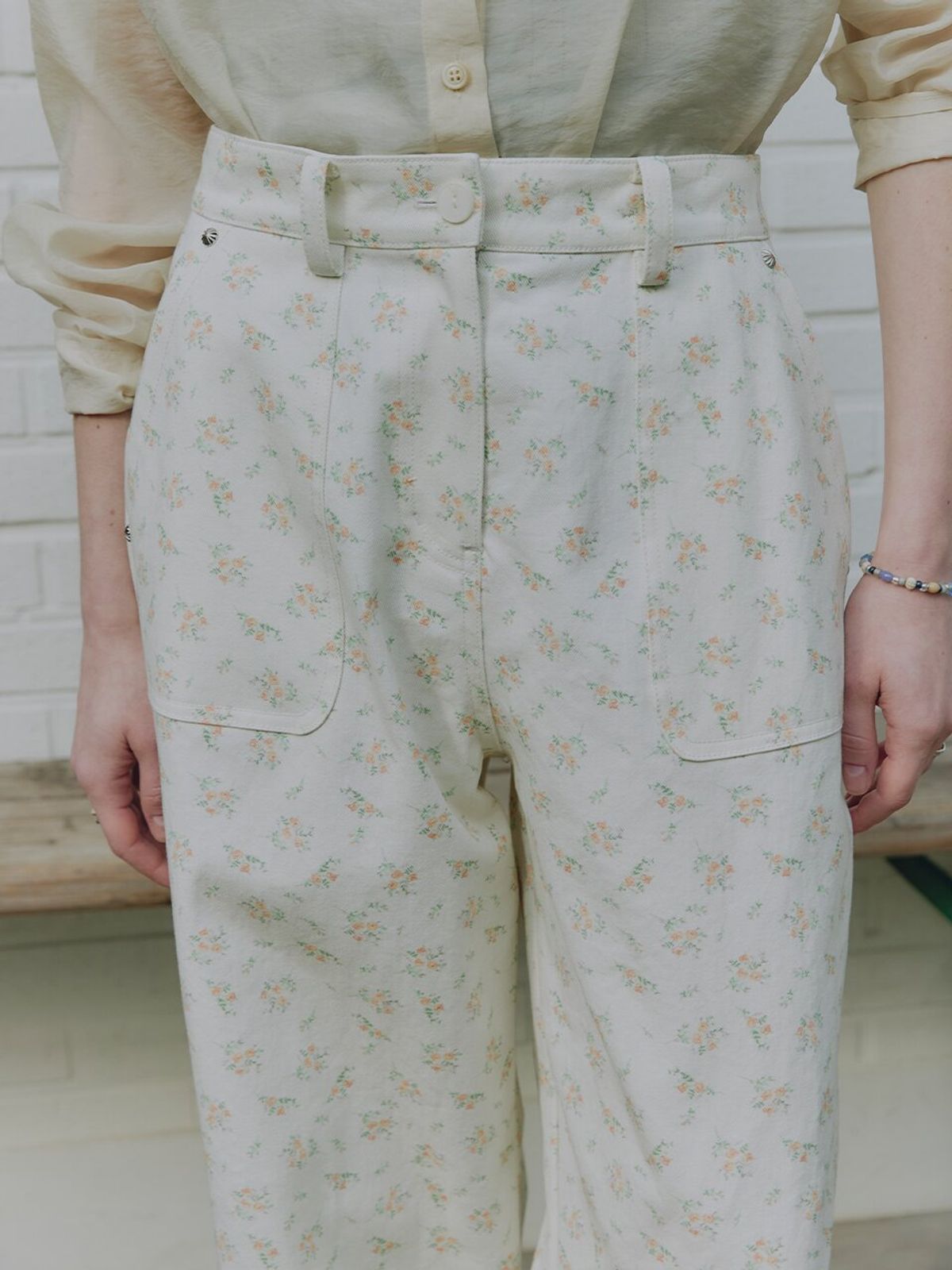 뮈뮈에르(MUEMUER) Fatigue Cotton Pants MU2633PT301M_CREAM