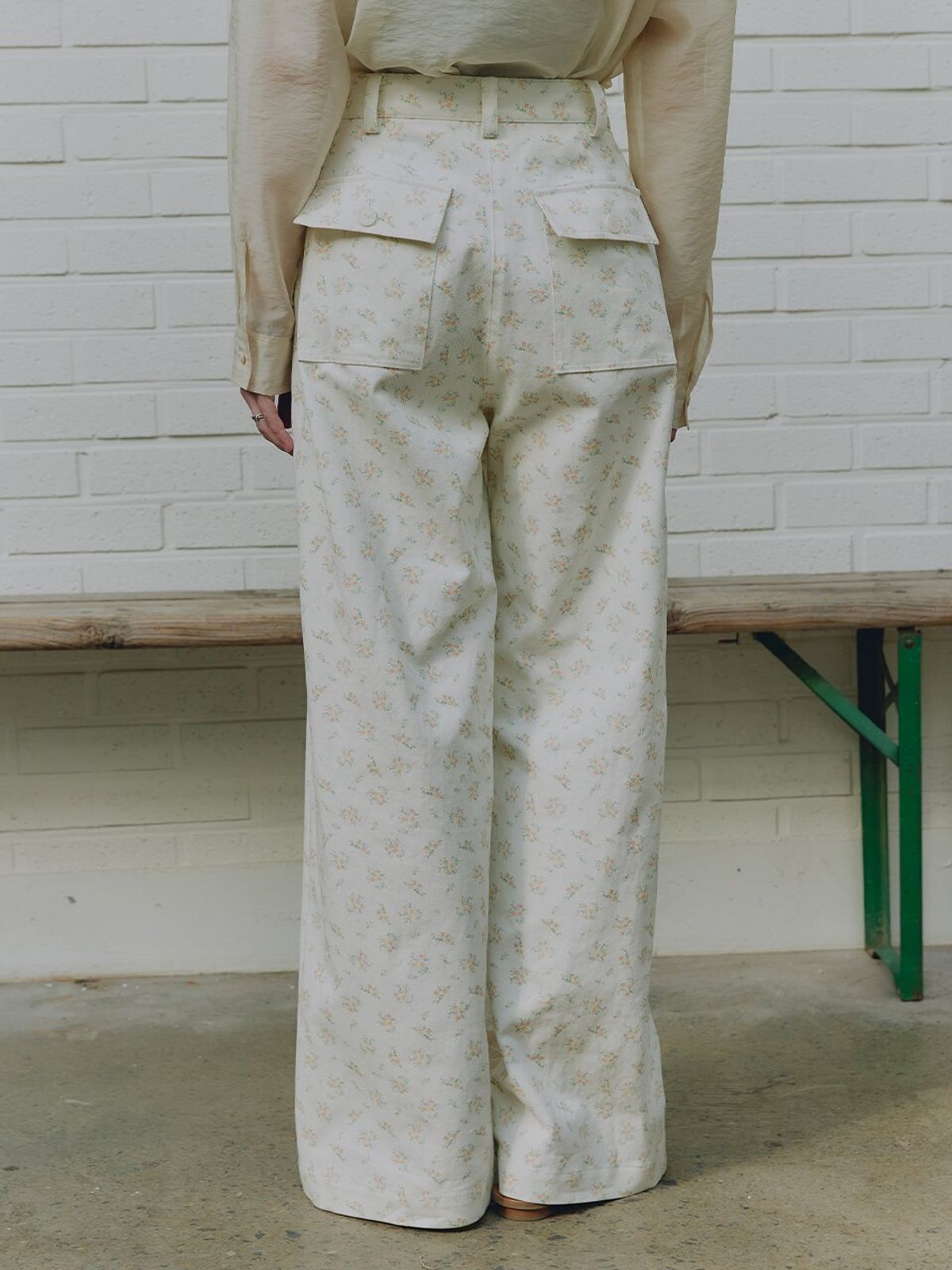 뮈뮈에르(MUEMUER) Fatigue Cotton Pants MU2633PT301M_CREAM
