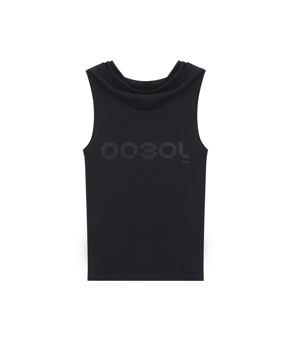 사일프레이(41PRAY) Draped Mesh Hoodie Sleeveless / Black