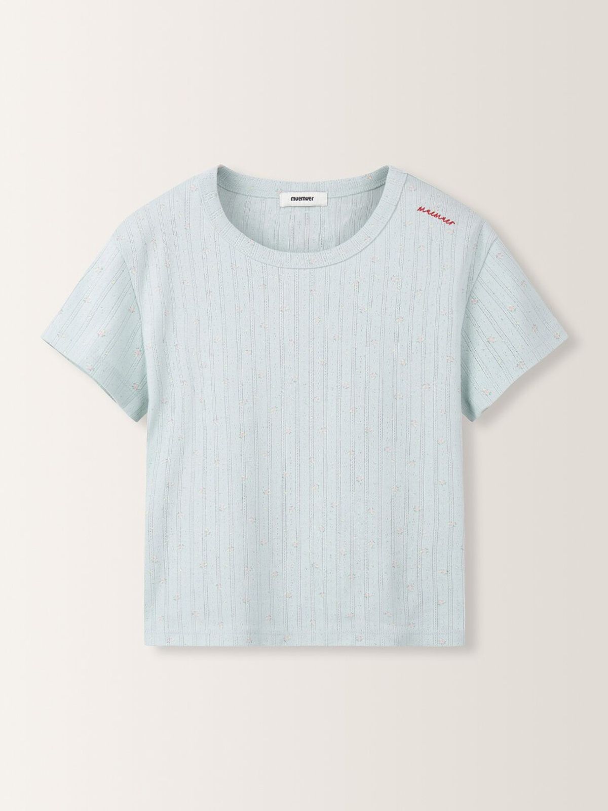 뮈뮈에르(MUEMUER) Muel Flower Cropped T-Shirt MU2633TS306M