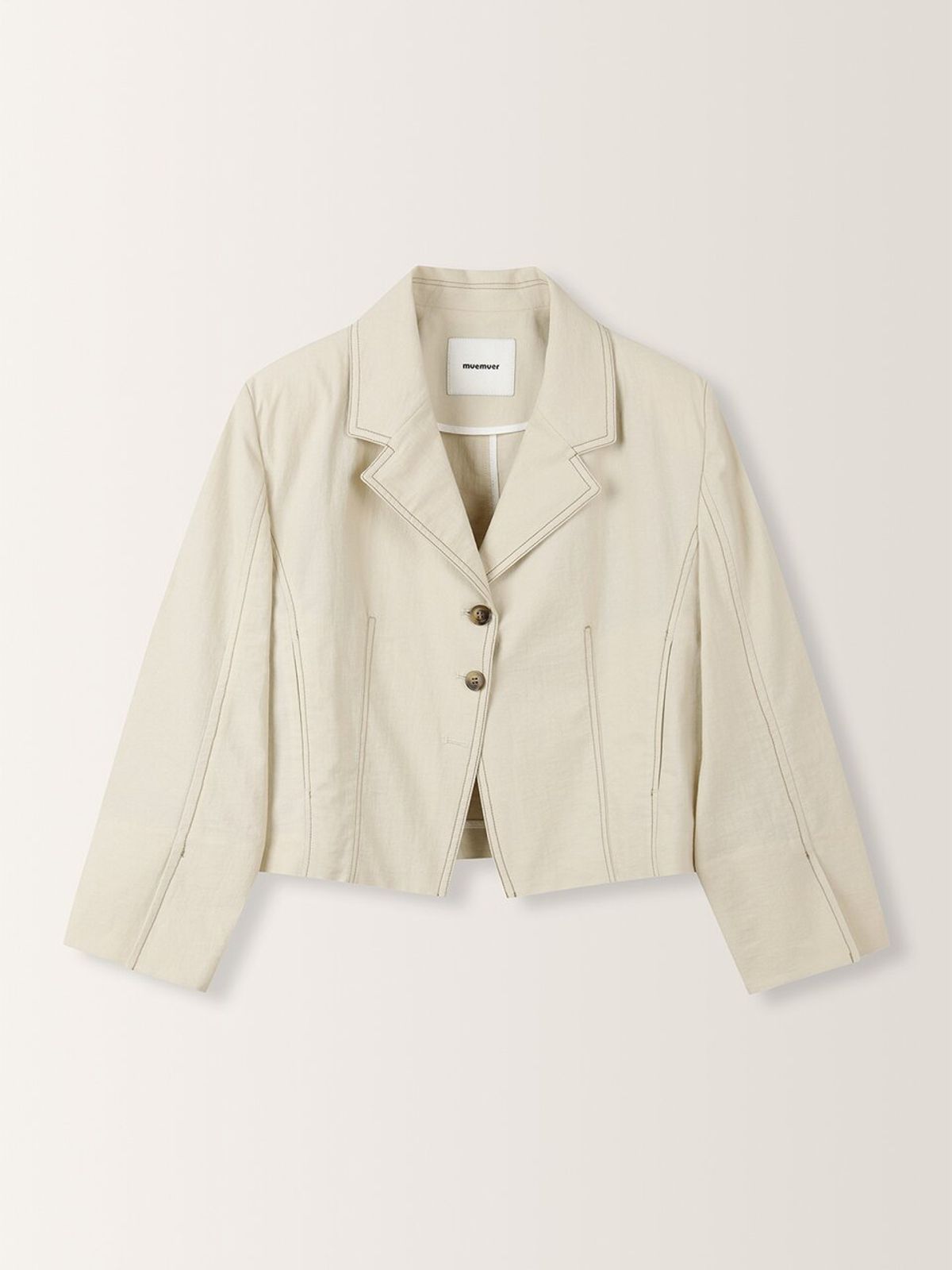 뮈뮈에르(MUEMUER) Crop Tailored Jacket MU2633JK302M