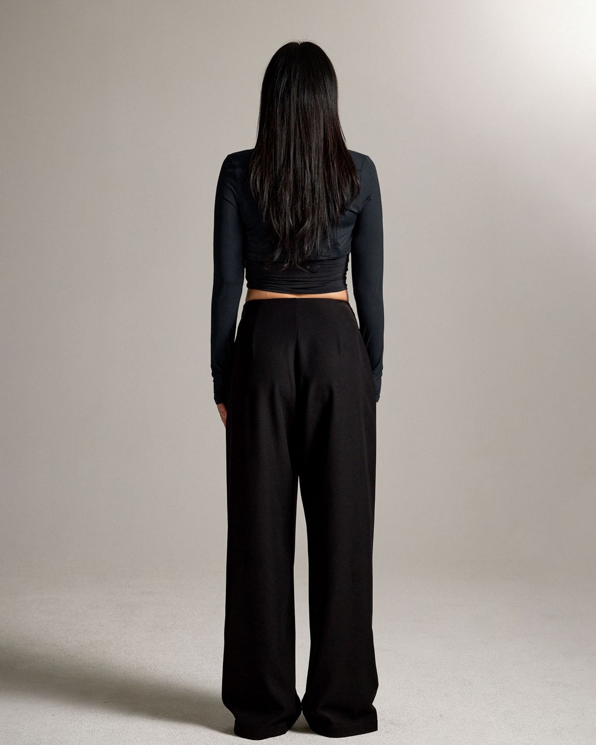 쿨시스(COOLSIS) CS DRAPE WRAP SLACKS-069 (BLACK)